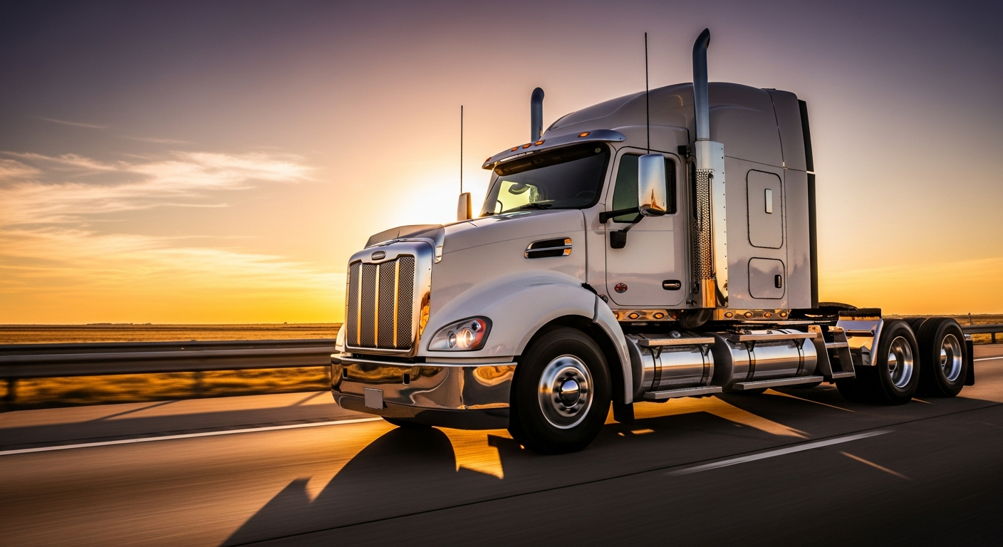 Reflow long-haul semi-truck on highway